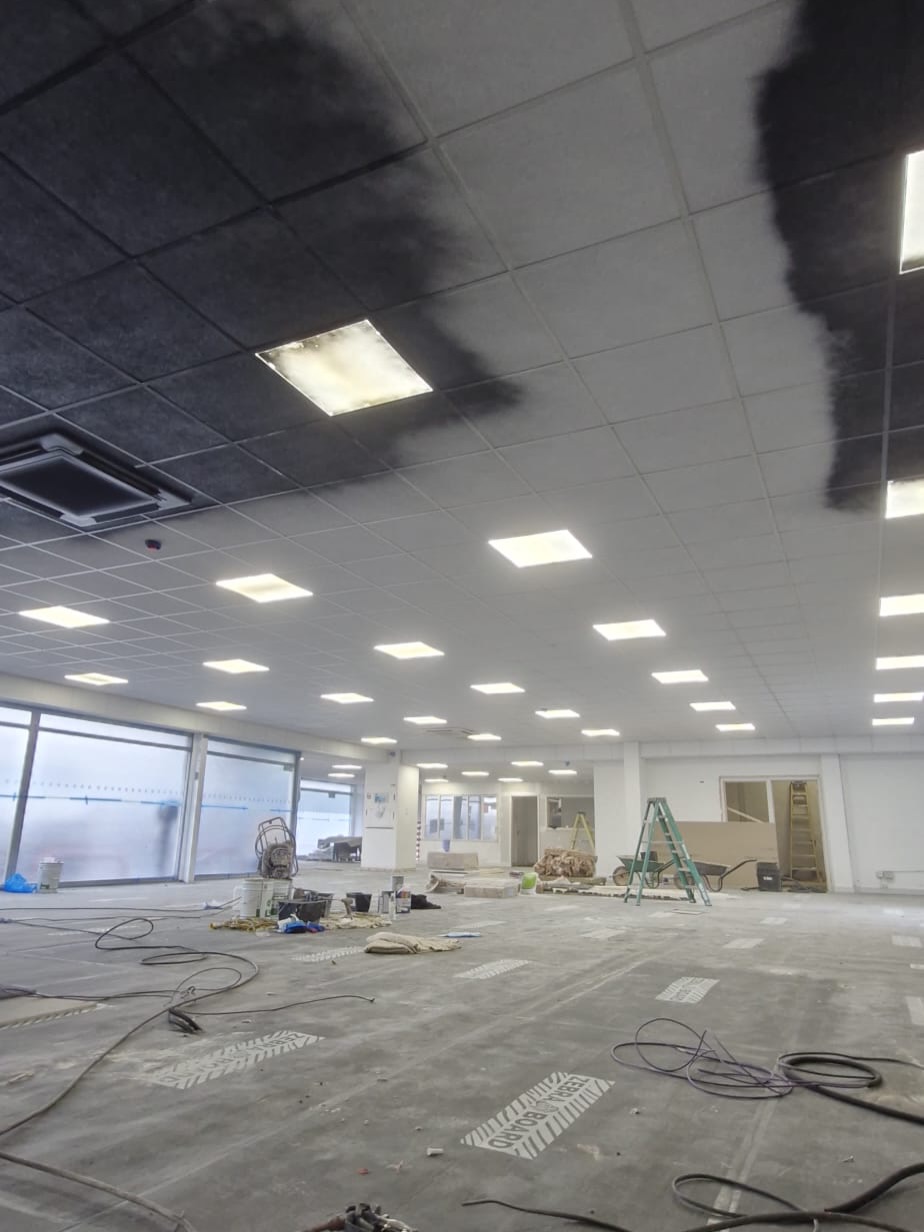 Suspended Ceiling Spraying, Commercial Showroom Refresh, project gallery photo 1 of 3