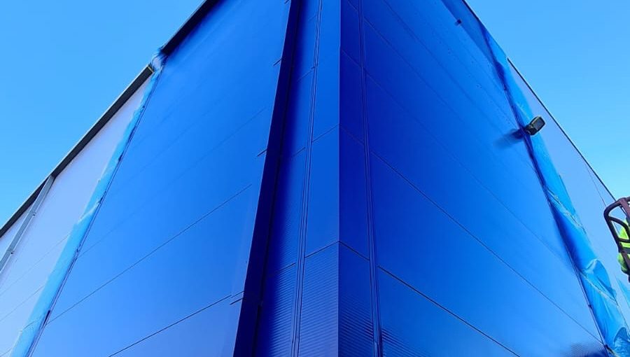 Onsite Spraying Witney, 6 Industrial Units Cladding & Window Respray, Cladding case study by Anglia Decor