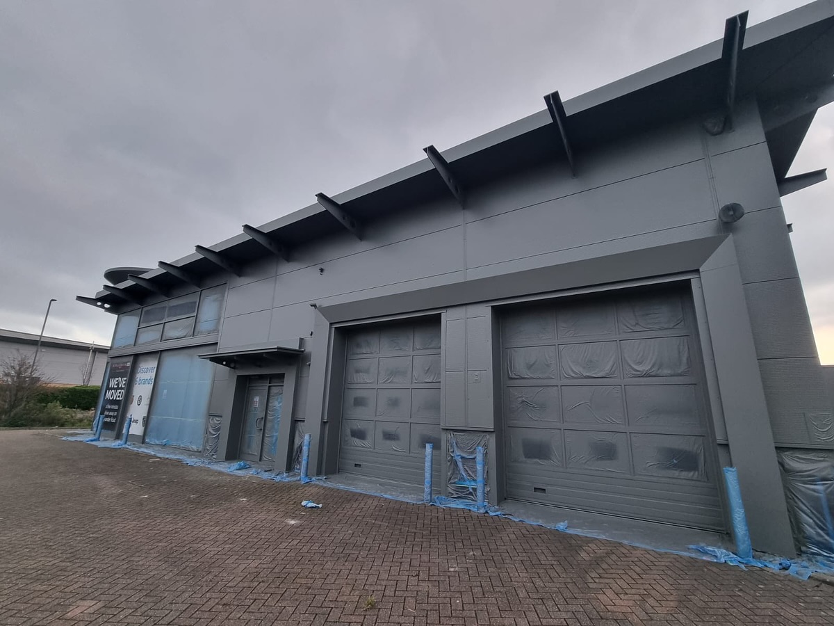 Coated industrial roof