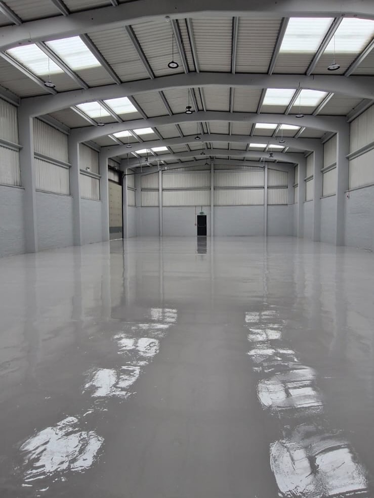 Large-scale epoxy flooring project