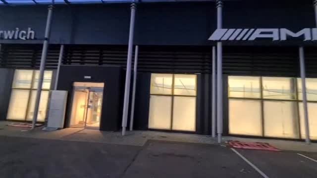Mercedes dealership commercial painting